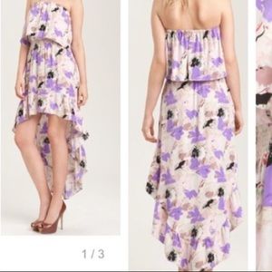 Anthropologie || Parker Cascaded High-Low Silk Dress